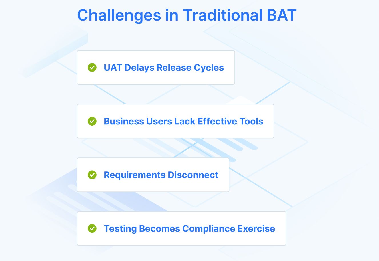 Challenges in Traditional BAT