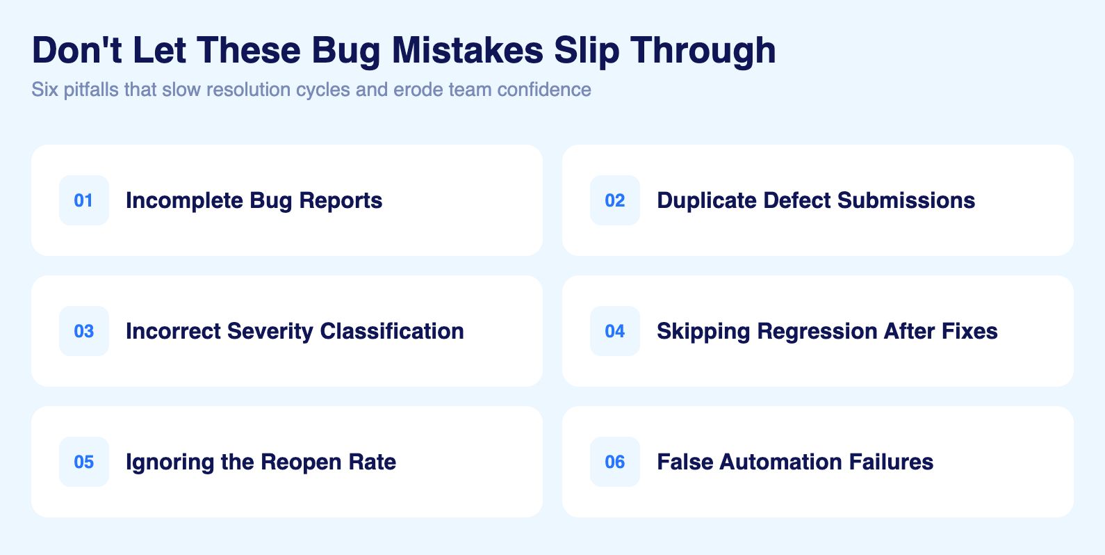 Bug Handling Mistakes to Avoid