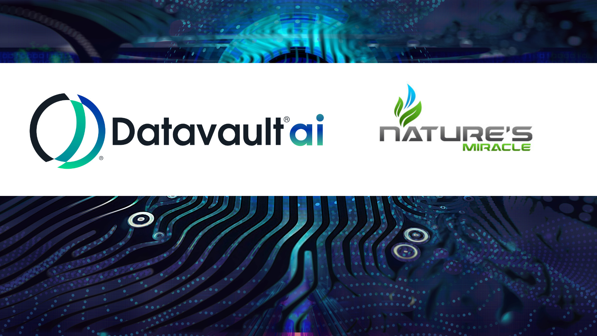 Datavault and Natures Miracle logos