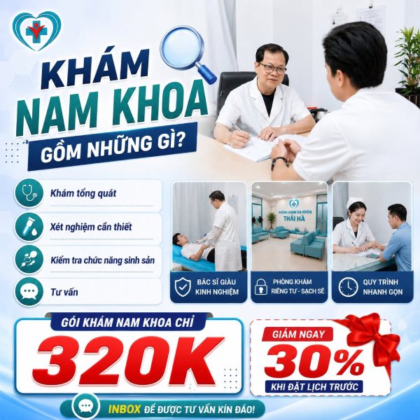 ưu đãi khám nam khoa tổng quát