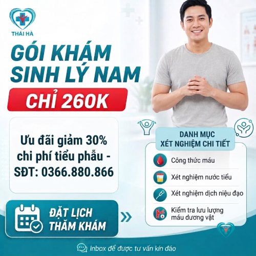 Ưu đãi gói khám sinh lý ở nam giới