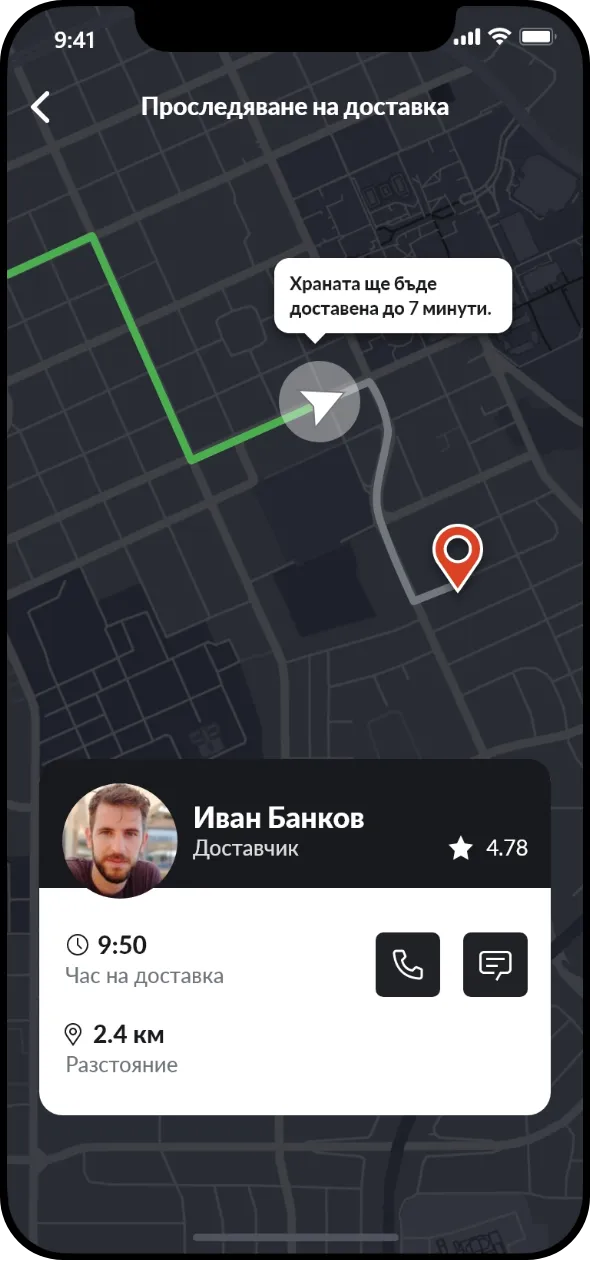 Pri shopa mobile screen – tracking