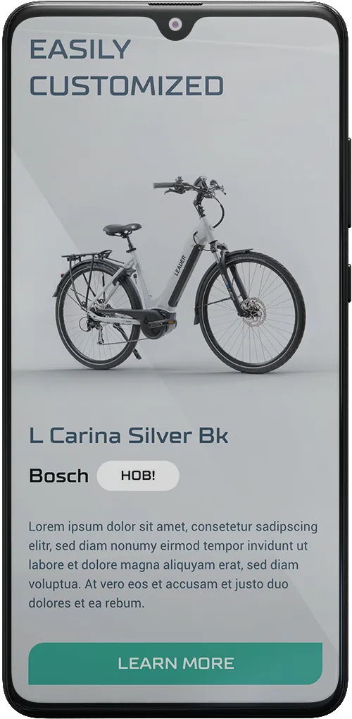 Leader 96 mobile screen – product specifications