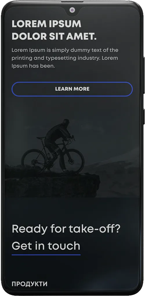 Sokolov 19 mobile screen – CTA section
