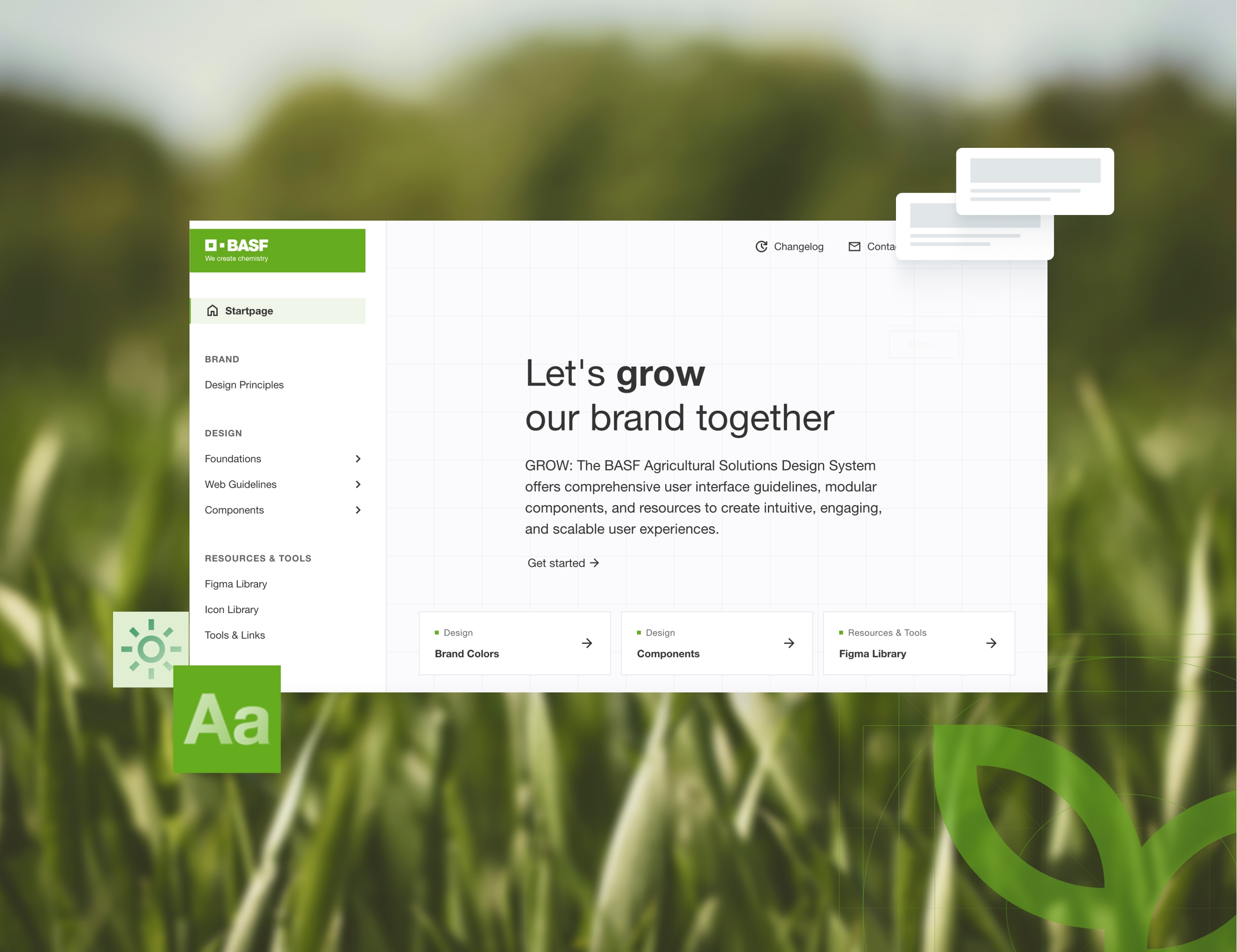 Ausschnitt aus der Figma Component Library