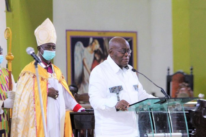 Members of the Church giving a sermon