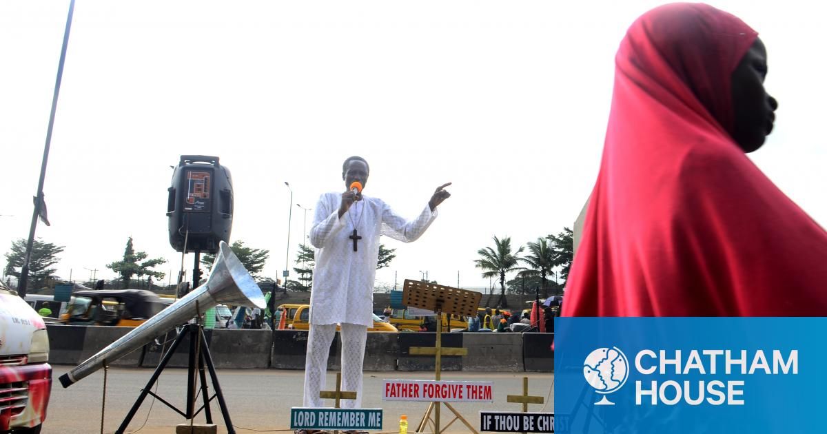A man preaching in Nigeria