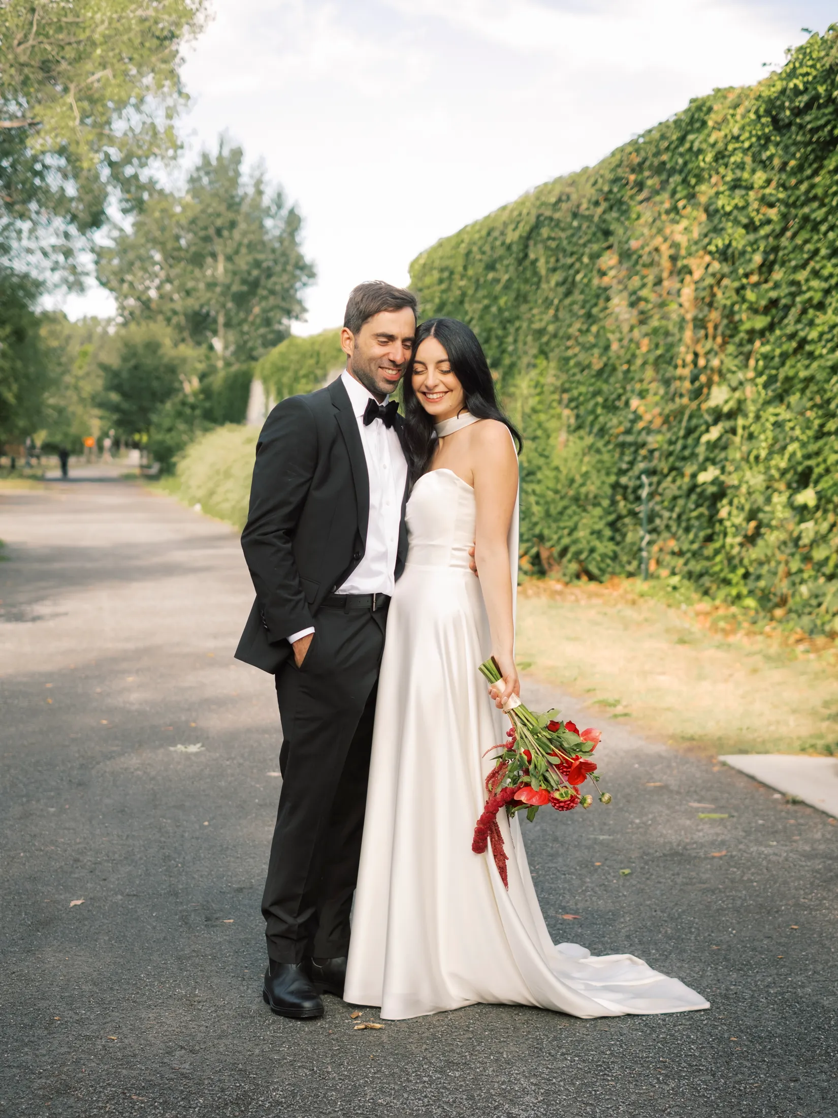 st-henri wedding bride and groom portraits by train tracks