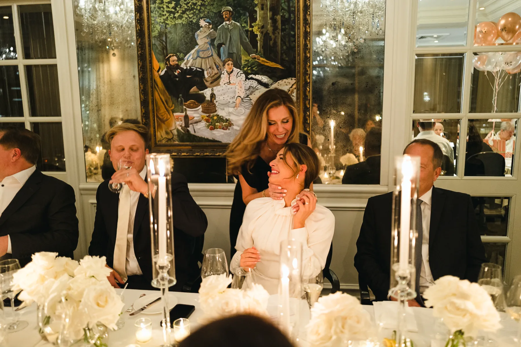 bride and groom in car after st-henri wedding ceremony