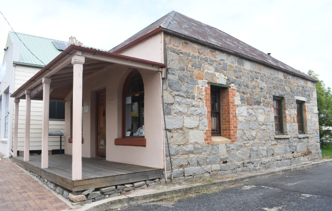 Historic stone and timber building in Tenterfield, New South Wales.