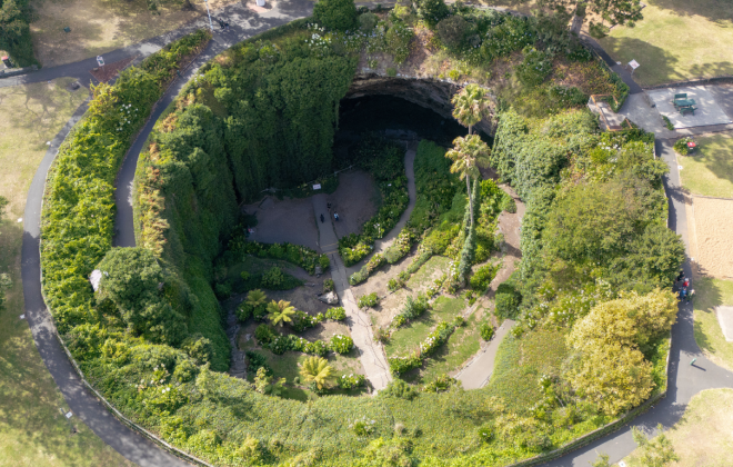 Journey to blue lakes, ancient caves, and gardens