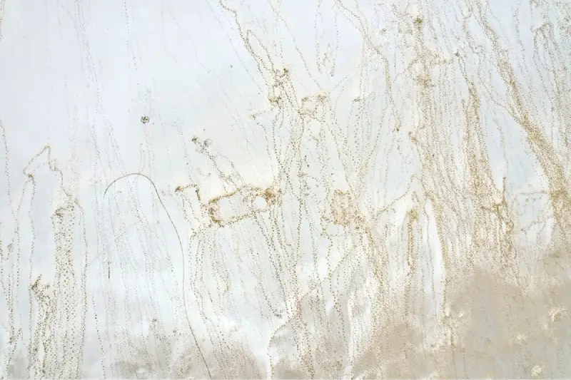 Salt patterns and mineral formations on the dry surface of Lake Eyre in South Australia.