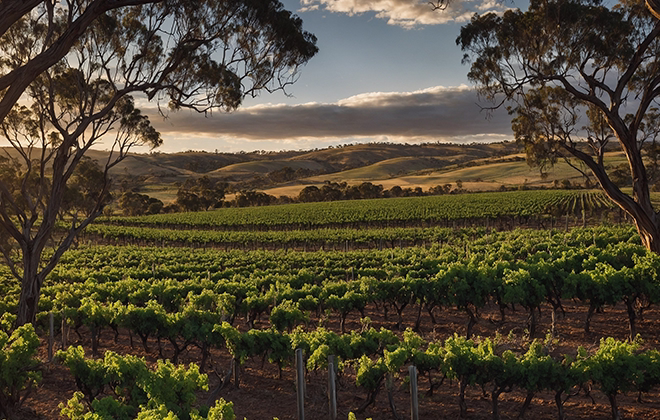 Barossa Valley vineyard landscape near Barossa Chateau South Australia