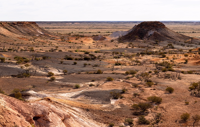 Sunset over The Breakaways Conservation Park