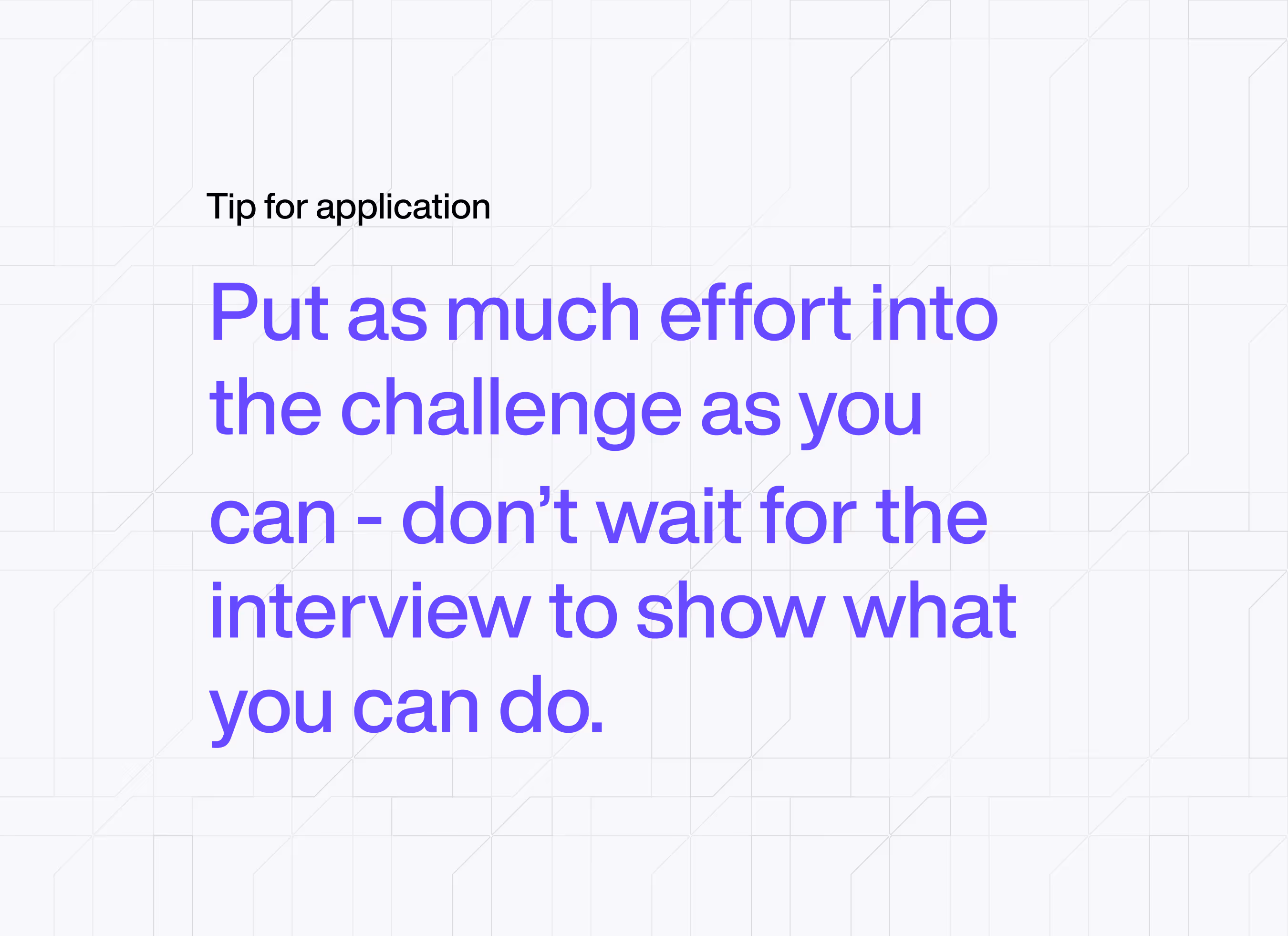 Tip for Turing College application