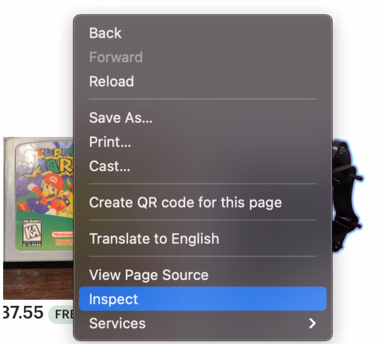 Inspect option