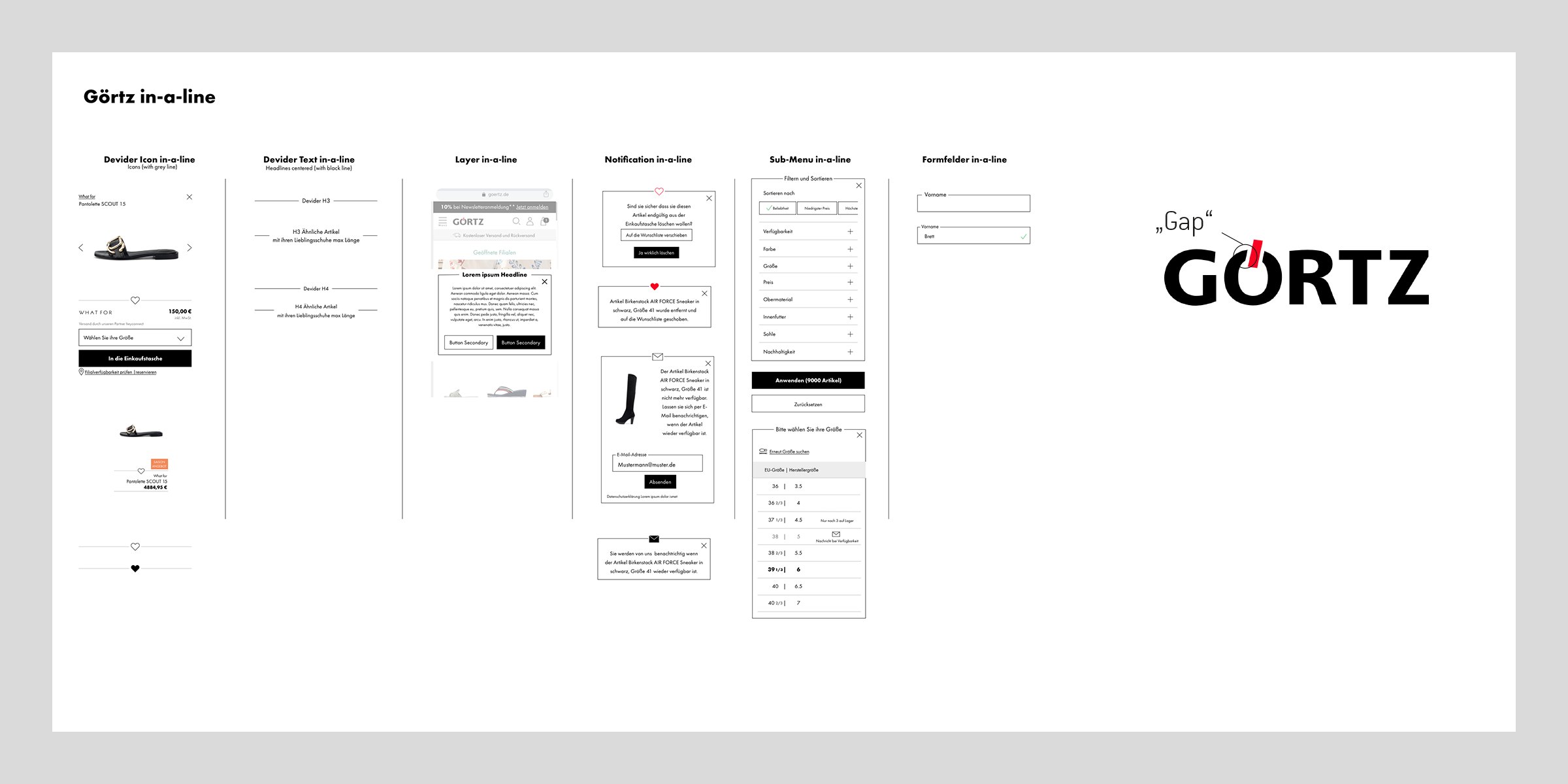 Görtz in a line Branding