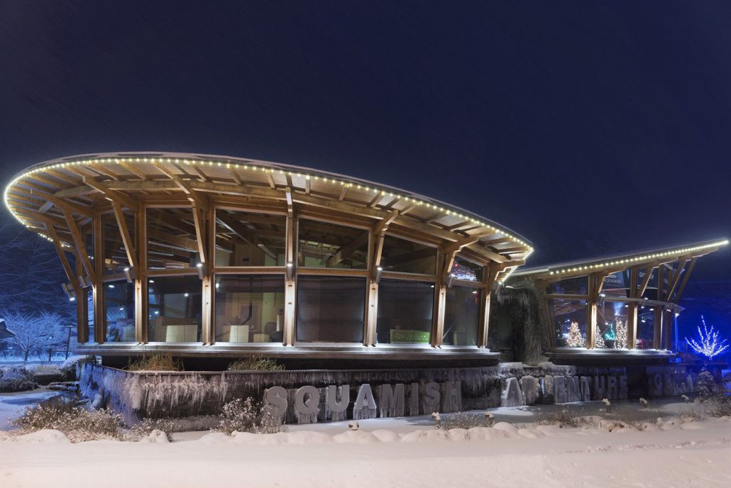 Commercial lighting for Christmas light in the Sea to Sky Corridor, Whistler, Squamish