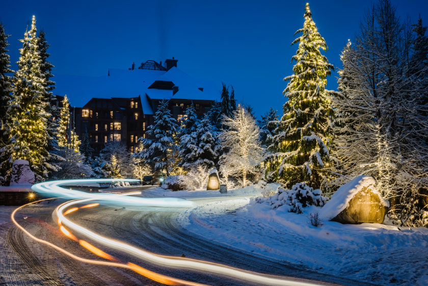 Commercial lighting for Christmas lights in the Sea to Sky Corridor, Whistler, Squamish