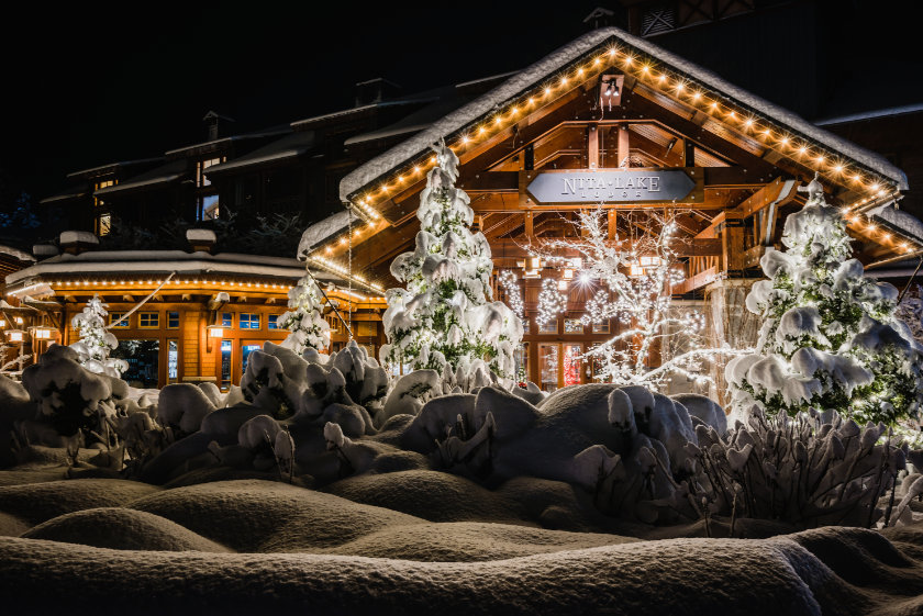 Commercial lighting for Christmas lights in the Sea to Sky Corridor, Whistler, Squamish