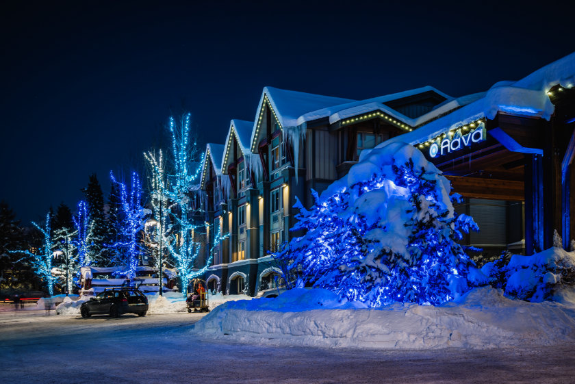 Commercial lighting for Christmas lights in the Sea to Sky Corridor, Whistler, Squamish