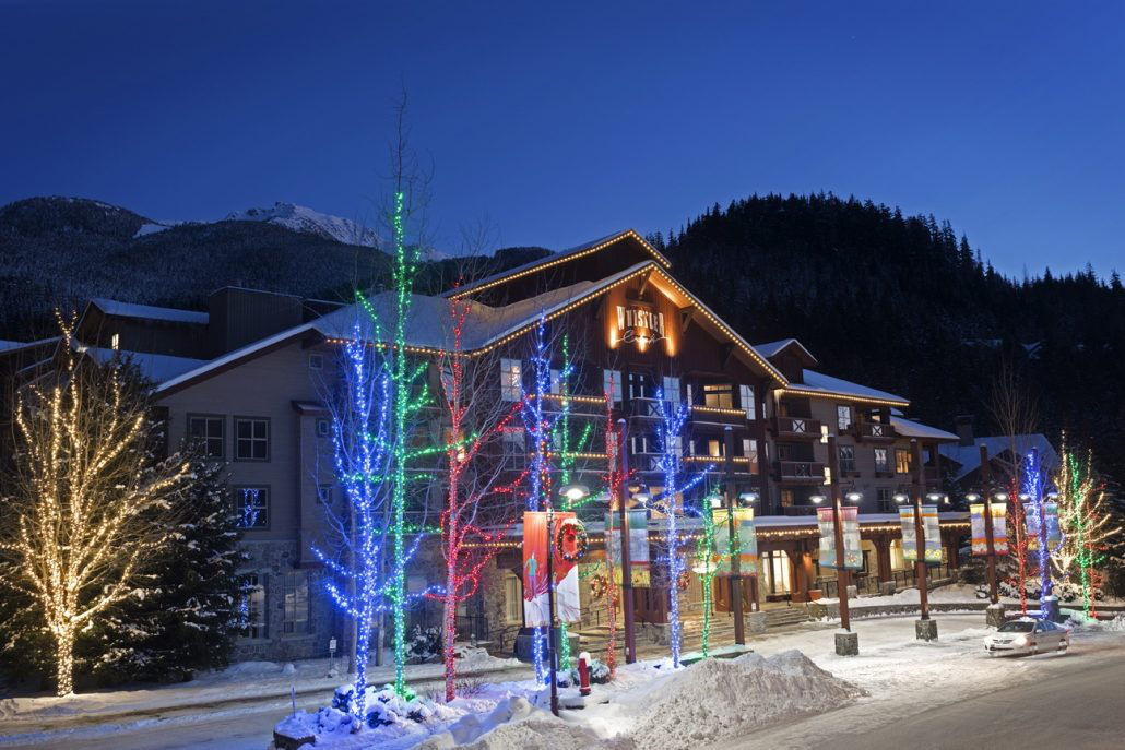 Commercial lighting for Christmas light in the Sea to Sky Corridor, Whistler, Squamish