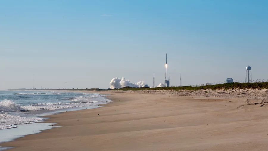 A rocket launching from Florida.