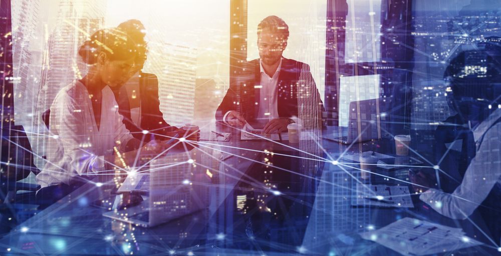 An illustration showing the many network connections people have.