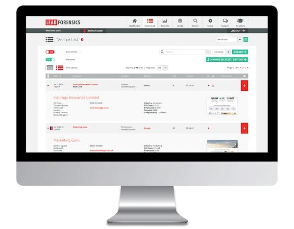 Lead Forensics Analytics and Attribution