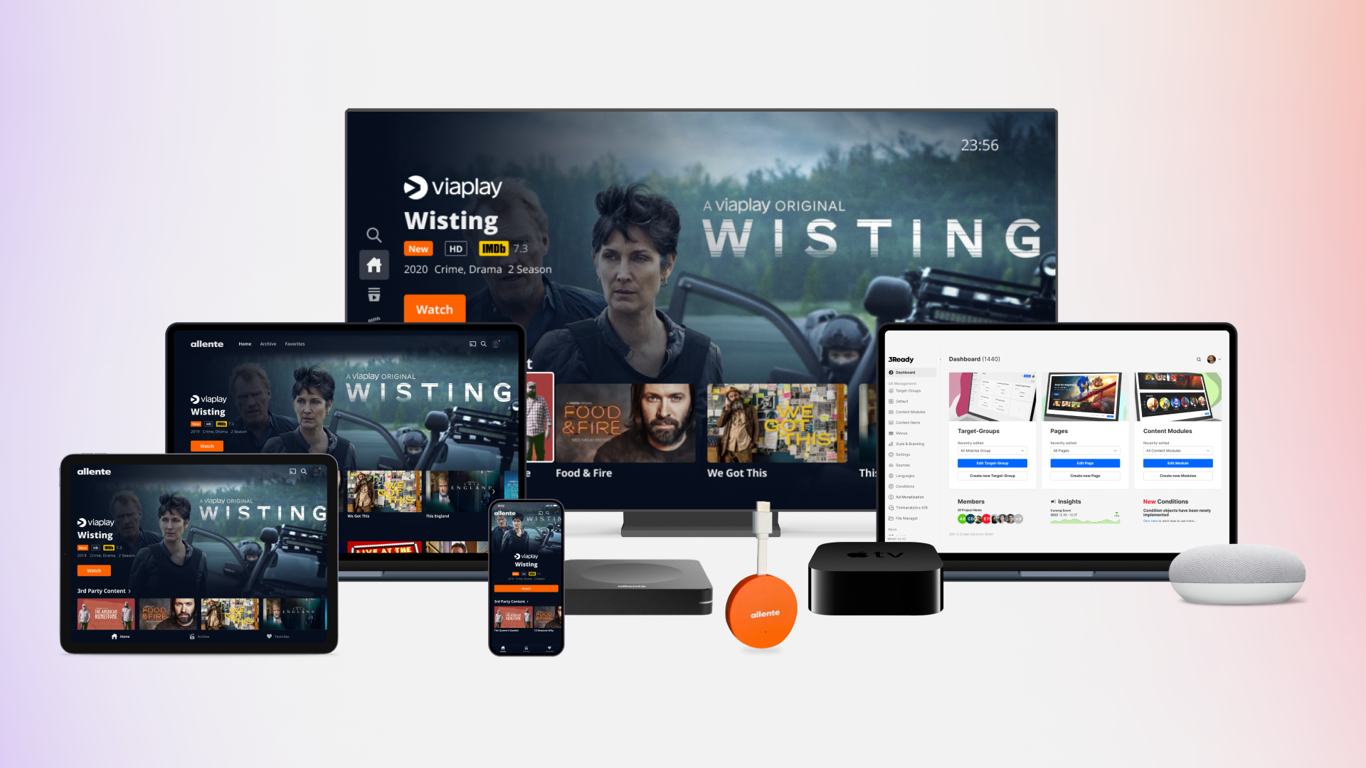 Allente Stream Completes All-Device OTT Service Launch with Smart TV, Web and Mobile Apps Powered by 3SS 3Ready
