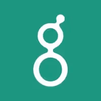 Stylized white lowercase letter 'g' with a small circle attached on top, on a green background.