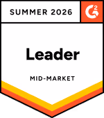 G2 Leader Mid-Market award badge for contract management software