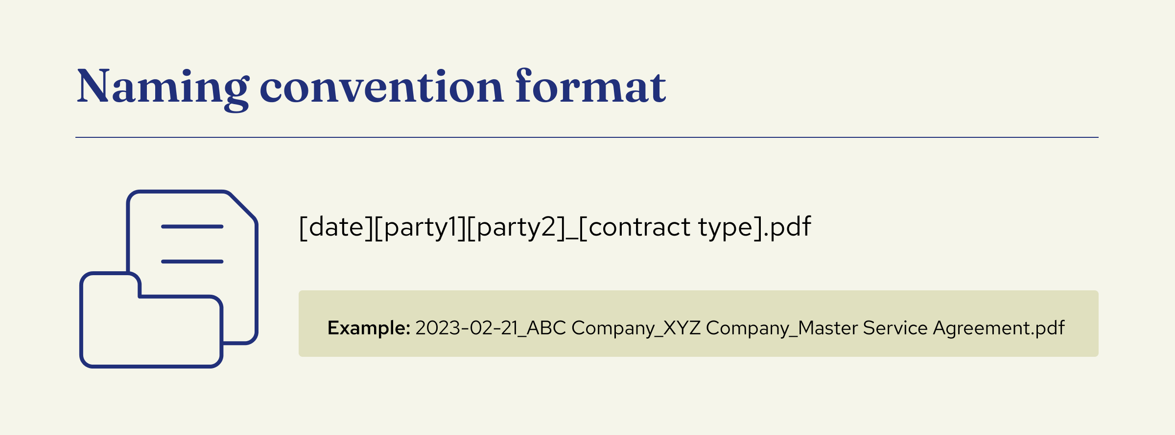 Naming convention for contracts