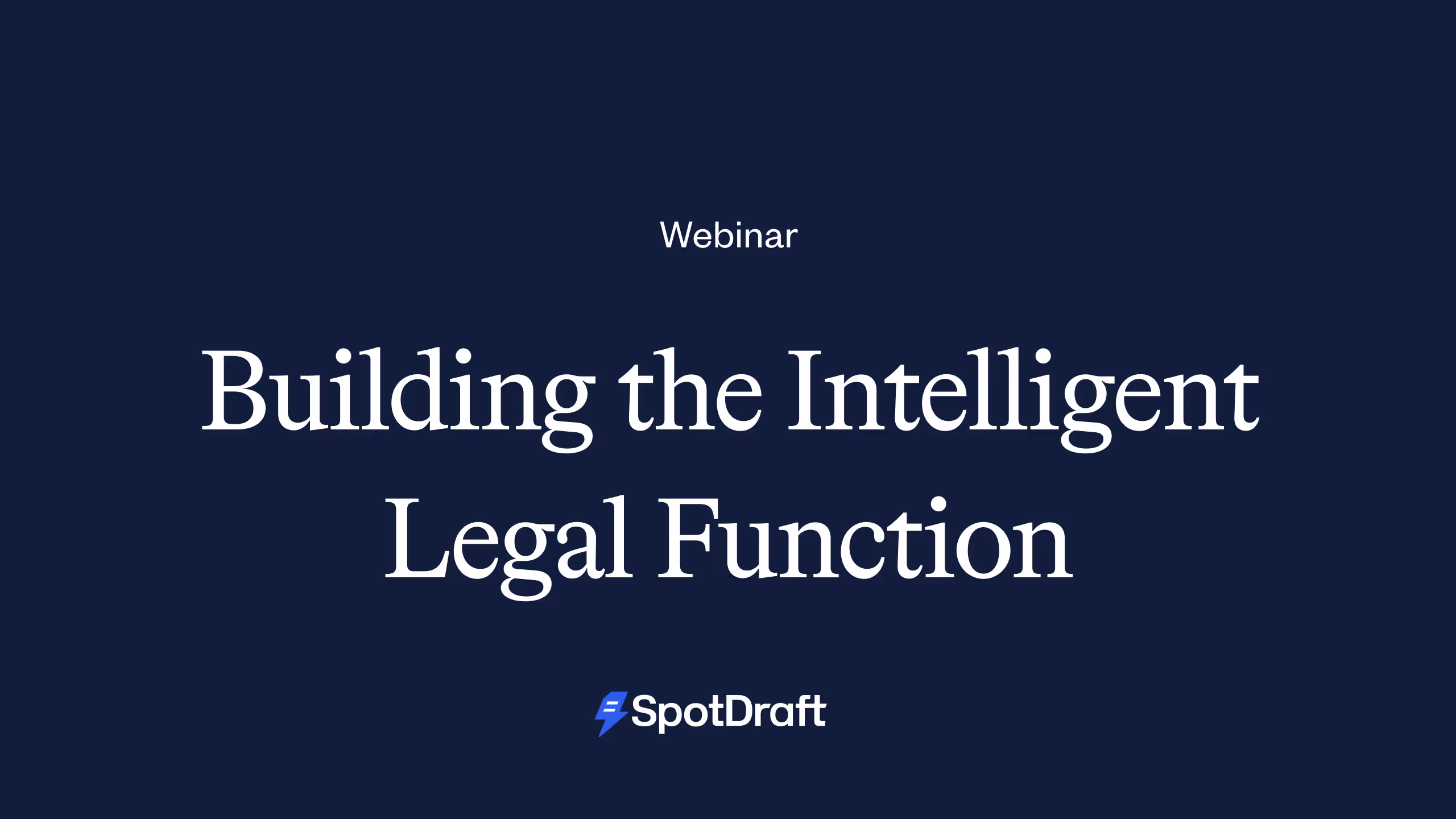 Building the Intelligent Legal Function