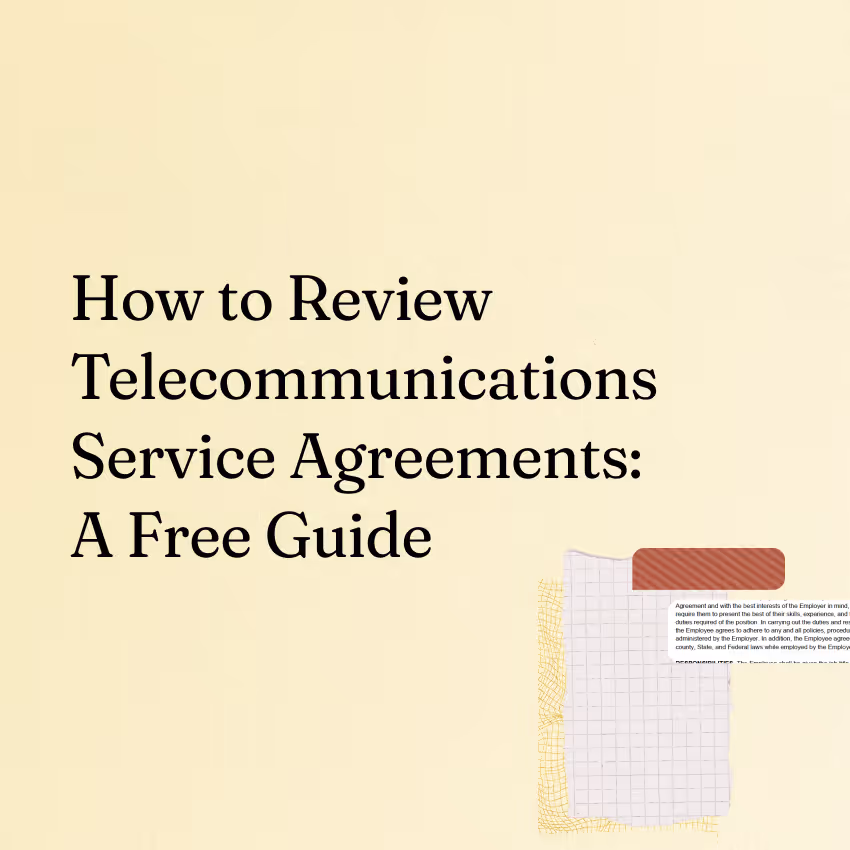 How to Review Telecommunication Service Agreements: A Comprehensive Guide