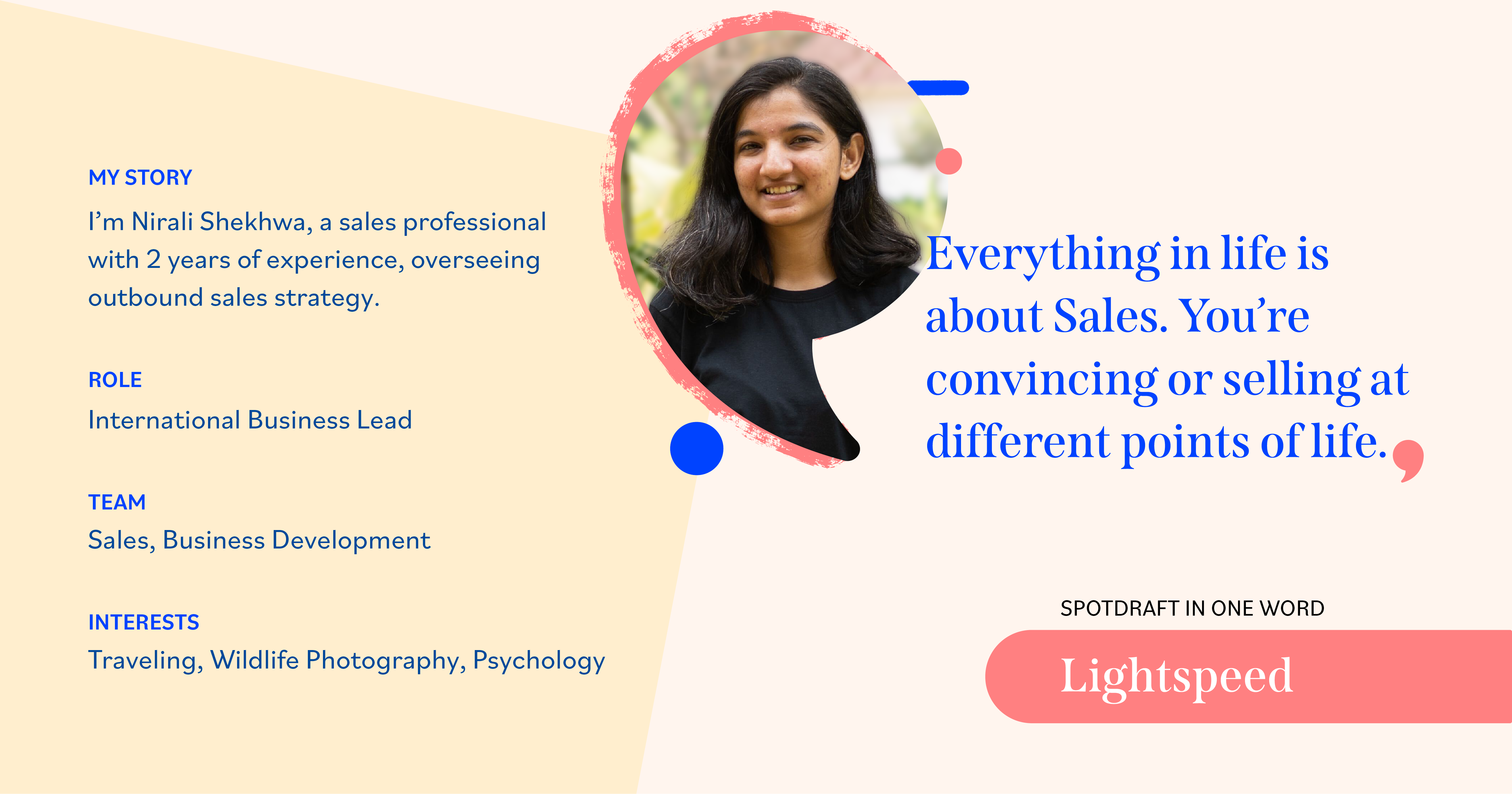Nirali's journey at SpotDraft