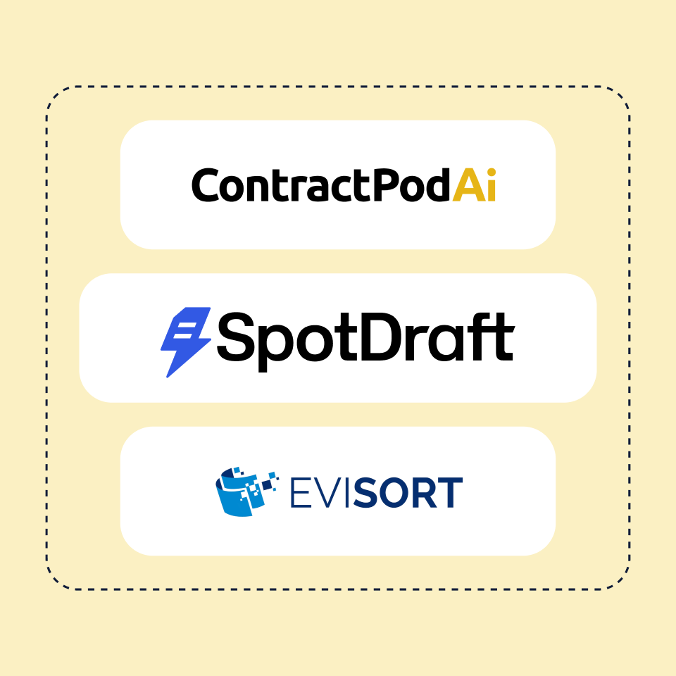 ContractPodAi vs SpotDraft vs Evisort: Enterprise-Grade CLM Compared
