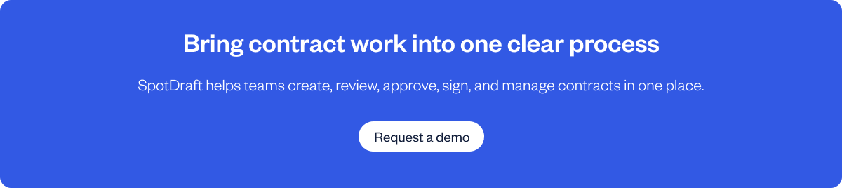 SpotDraft contract lifecycle management platform for legal teams