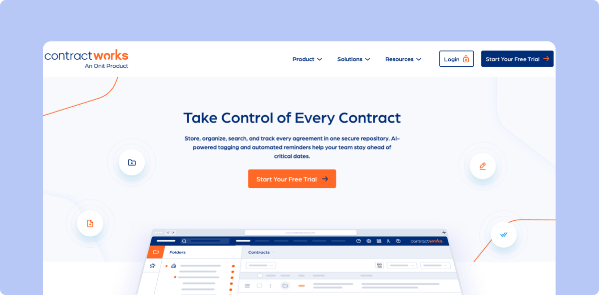 ContractWorks contract repository and management interface