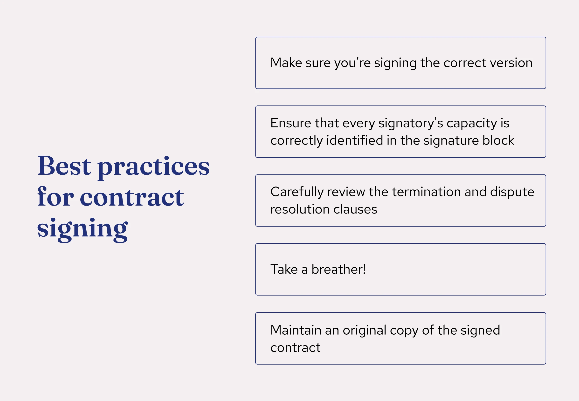 Best practices for signing contracts