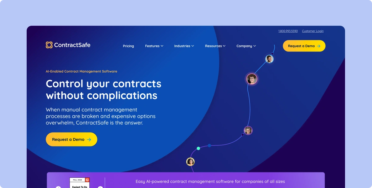ContractSafe Contract Lifecycle Managment Software Interface