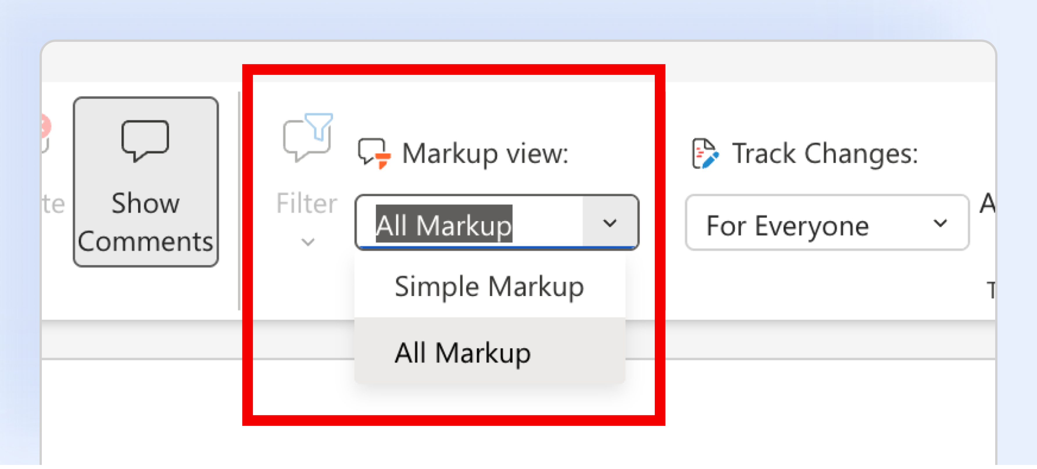 Reviewing Markup for Contract Relining In MS Word