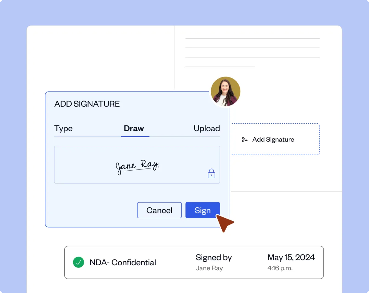 SpotDraft eSignature workflow for executing contracts within the CLM