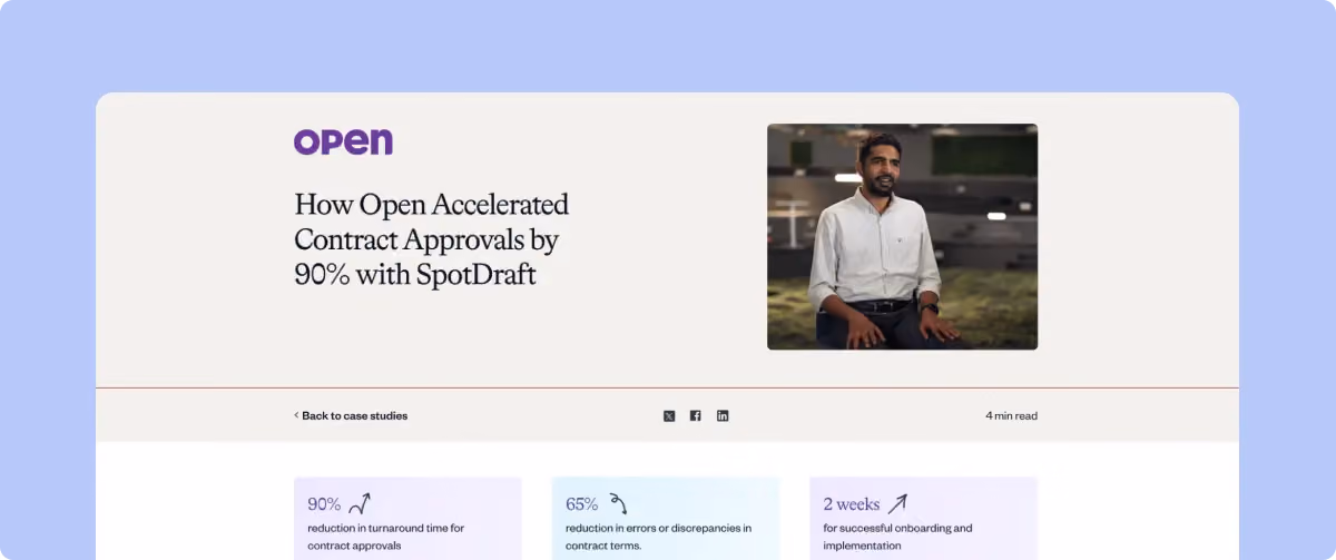 Open completed SpotDraft onboarding and implementation in two weeks