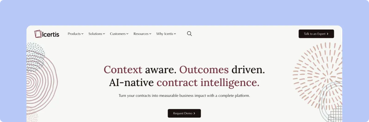 Icertis AI-native contract intelligence platform for enterprise contract lifecycle management