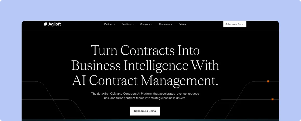 Agiloft AI contract management platform for turning contract data into business intelligence