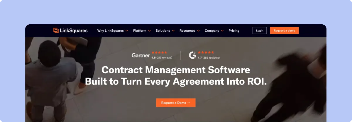 LinkSquares contract management software for legal teams and agreement management