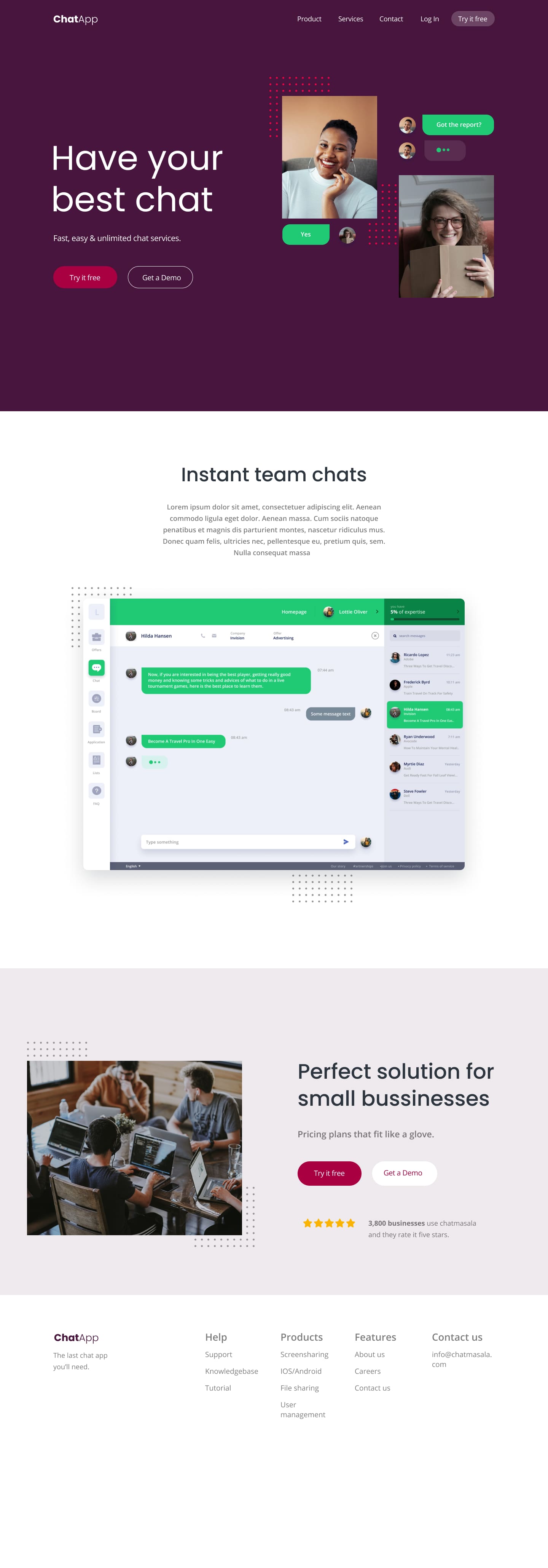 A screenshot of web page
