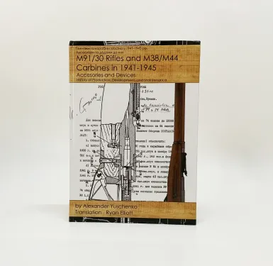 M91/30 Rifle and M38/M44 Carbines 1941-1945 technical manual cover with mechanical diagrams and Russian text