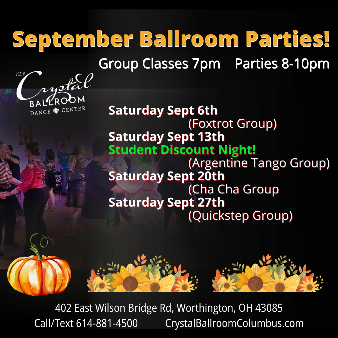 September Weekly Ballroom Parties - Foxtrot - Sep 6